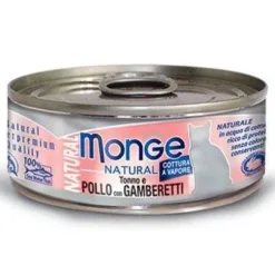 吞拿魚雞肉拼海蝦 80g | Monge Natural 野生海魚系列 #淺粉紅