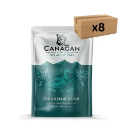 [原盒8包] 鮮肉滋味包 - 成貓配方 - 雞肉、鴨肉 - 85g | Canagan 原之選