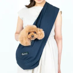 Alternative view of 【日本製】 簡約寵物吊帶袋 - 海軍藍 Happy Days