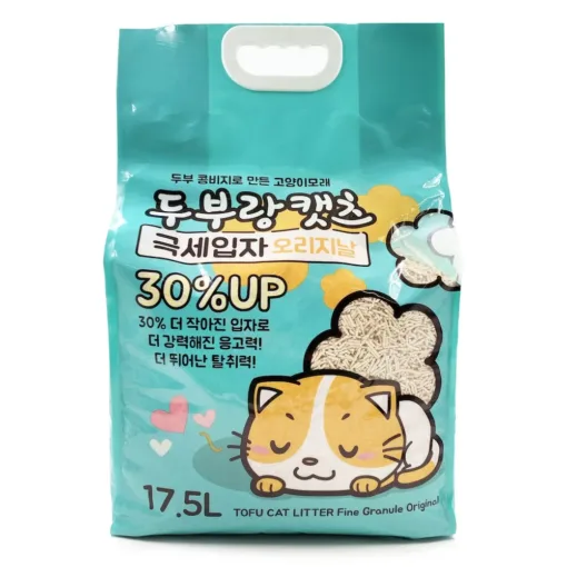 豆腐與貓 – 超凝結豆腐砂幼條1.5mm(原味) 17.5L