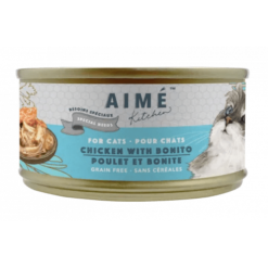 無穀物 - 獨特營養貓罐 - 汁煮滑雞配鰹魚柳 - 85g | Aimé Kitchen 殿堂主食系列
