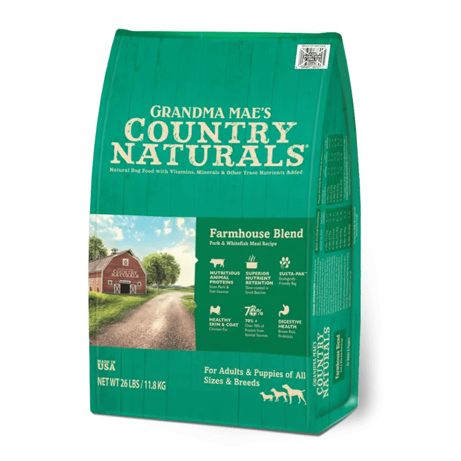 白鮭魚低敏感配方 Farmhouse Blend Formula | Grandma Mae's Country Naturals 美國高肉量配方狗糧系列