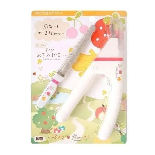 4984937611330 Petz Route《水果村系列 便利指甲剪》內附銼刀 犬貓適用