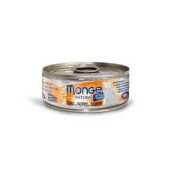 貓罐頭 - 黃鰭吞拿魚配三文魚 80g | Monge Natural 野生海魚系列 #橙色