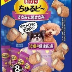 INABA 狗「超奴流心粒」- 雞肉+燒雞肉( 皮膚健康) 10g x 8