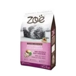 Zoe 天然新一代穀物營養貓糧 - 火雞配豌豆及焗薯(室內貓尿道配方)