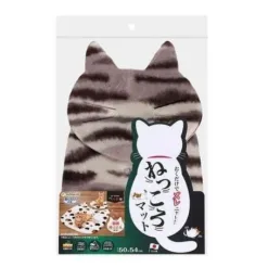【日本製】 防污止滑 寵物地墊 (加厚蓬鬆觸感) - 灰斑貓｜SANKO