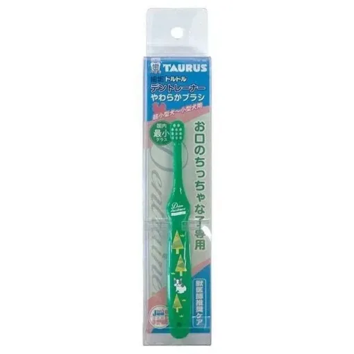 【日本製】寵物軟毛牙刷 - 小型犬/超小型犬用 (綠色)｜Taurus