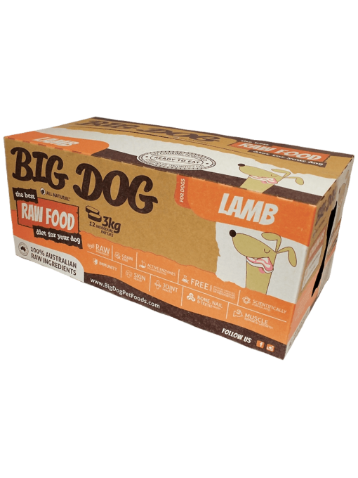 ❄凍貨❄ 【急凍狗糧】 羊肉配方 | 盒裝 12x250g | Big Dog 澳洲急凍生肉狗糧