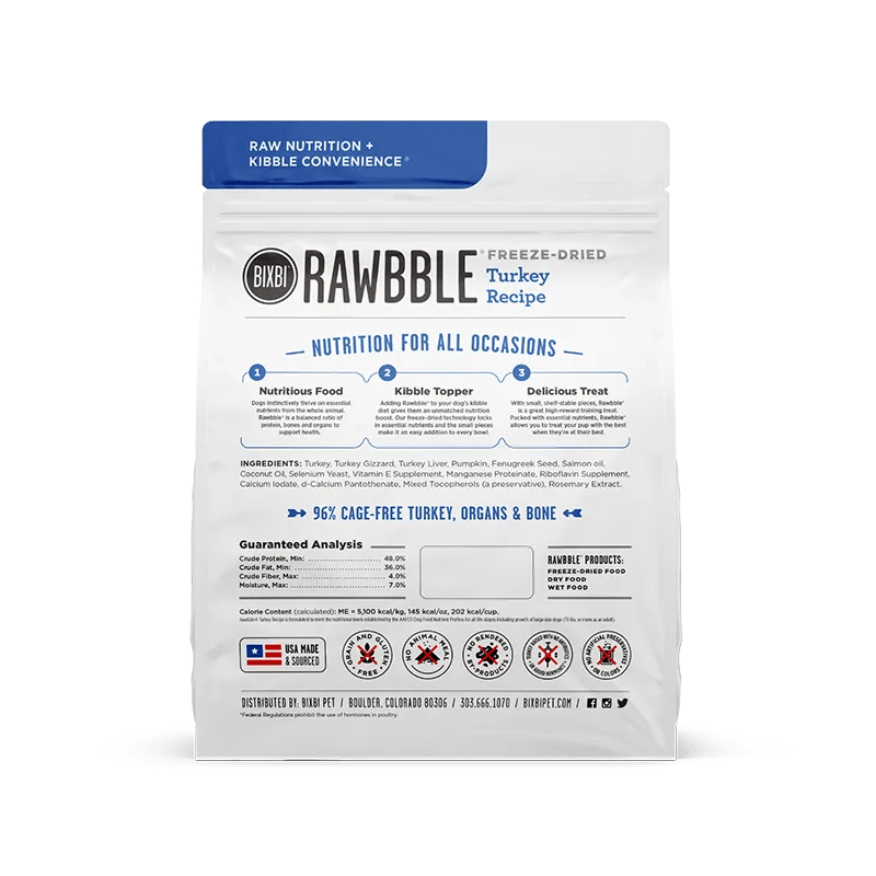 851907008565 凍乾狗糧 - 火雞肉配方 12oz | 美國 BIXBI Rawbble 冷凍脫水鮮肉糧:圖片 2