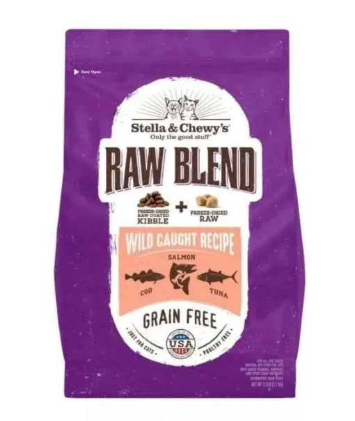 【貓乾糧混生肉粒】 Raw Blend 野生捕撈配方 | Stella & Chewy's 凍乾生肉外層貓咪乾糧混凍乾生肉粒系列