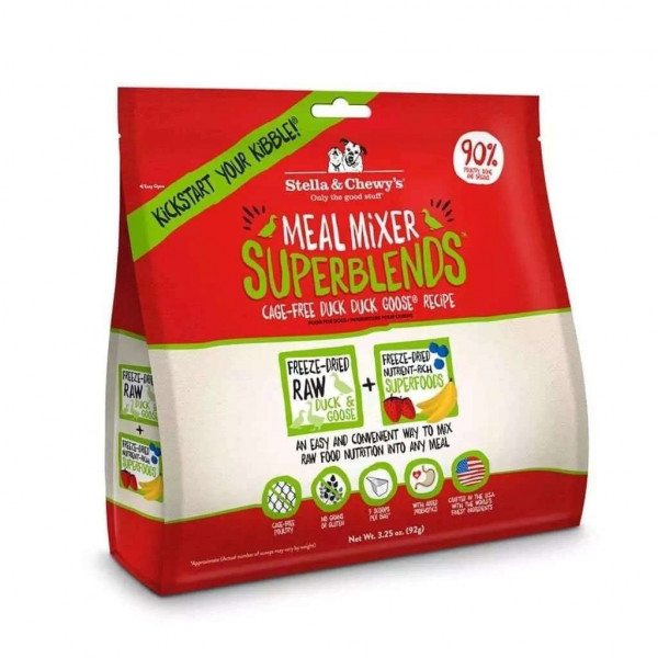 超級放養鴨鴨鵝配方 | Stella & Chewy's Meal Mixer Superblends 凍乾生肉狗糧粒粒超級乾糧伴侶