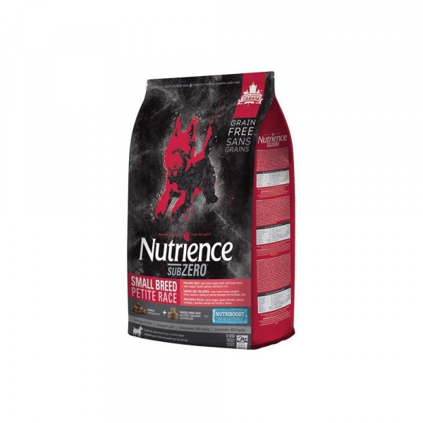 凍乾鮮牛肝+紅肉、海魚小型犬配方 | Nutrience SUBZERO 加拿大無穀物全犬糧 | #紅袋細狗