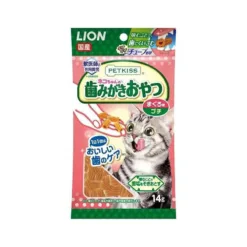 (日本製) Petkiss 貓貓潔齒小食 - 吞拿魚味粒粒 14g｜Lion獅王