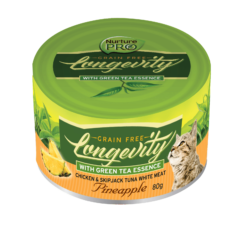 Nurture Pro(天然密碼) | Lysine菠蘿去毛球肉絲主食罐(雞肉+吞拿魚)  | 貓水果罐