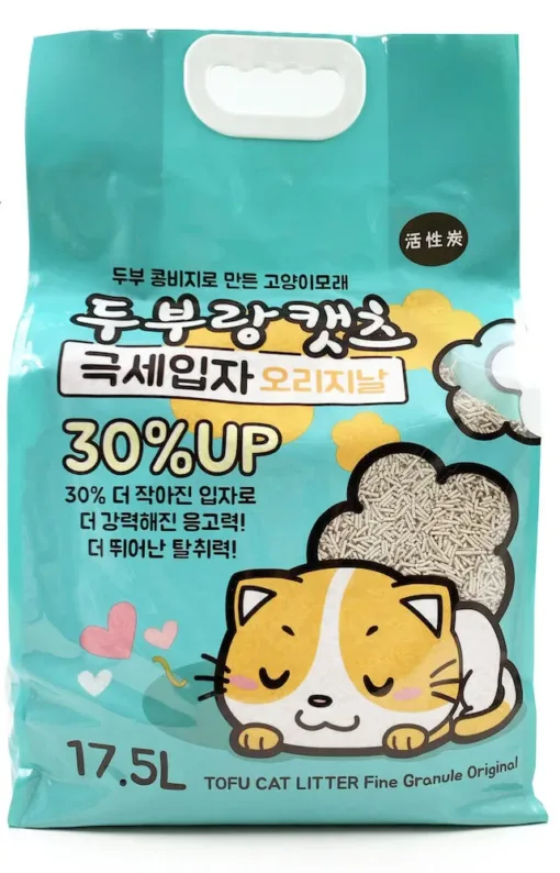 豆腐與貓 – 超凝結豆腐砂幼條1.5mm(椰殼炭) 17.5L