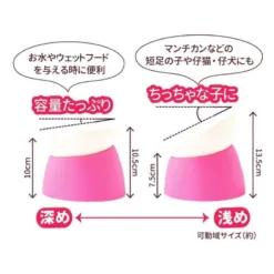 <span class="VIiyi" lang="zh-TW"><span class="JLqJ4b" data-language-for-alternatives="zh-TW" data-language-to-translate-into="ja" data-phrase-index="0" data-number-of-phrases="1"><span class="Q4iAWc">可自由傾斜的餐具，以“無論寵物種類如何，都可以輕鬆食用”為理念！不易破碎、易清洗的塑料餐具。由於它有腿，它可以只與一個容器一起使用。容量約 150 毫升。 </span></span></span> <span class="VIiyi" lang="zh-TW"><span class="JLqJ4b" data-language-for-alternatives="zh-TW" data-language-to-translate-into="ja" data-phrase-index="0" data-number-of-phrases="1"><span class="Q4iAWc">【尺寸】 寬 135 x 高 120 x 深 135 毫米</span></span></span> ■ 產地：日本 ■ 材料成分：聚丙烯（耐熱溫度100℃）、彈性體（耐熱溫度70℃）