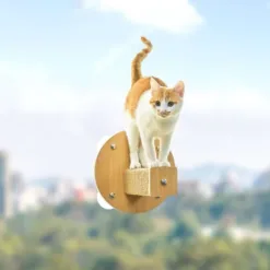 漫步雲端 吸盤式貓吊床 - 麻柱款｜怪獸部落