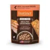 A complete pet food for puppies and young dogs of all breeds with beef hearts and carrot