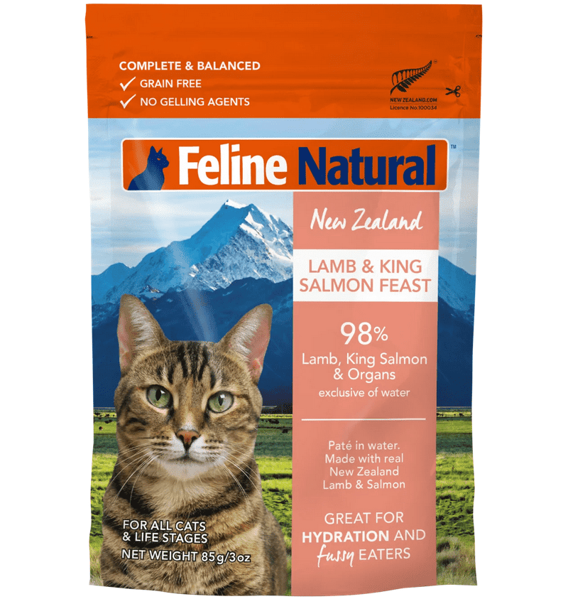 feline natural pouch lamb salmon