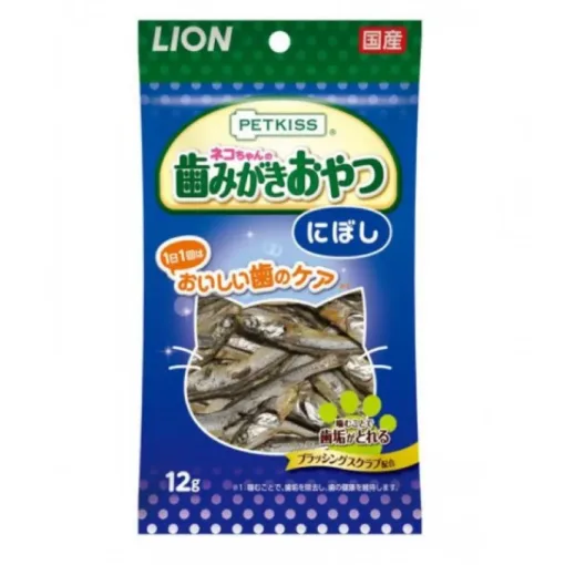 (日本製) Petkiss 貓貓潔齒魚乾 12g｜Lion獅王