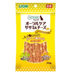 (日本製) Petkiss 貓貓潔齒肉條小食 - 雞肉芝士 20g｜Lion獅王