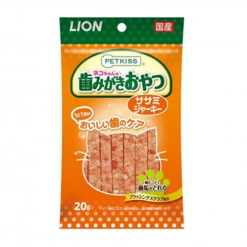 (日本製) Petkiss 貓貓潔齒肉條小食 - 雞肉味 20g｜Lion獅王
