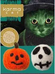 Alternative view of (萬聖節限定) 100%純羊毛貓貓玩具 - 南瓜 + 骷顱骨｜Dharma Dog Karma Cat