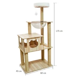 四層木貓樹 爬架 (60 x 40 x 135 cm) - 棉頂款