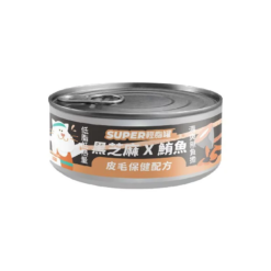 陪心寵糧 「貓」Super小黑輕脂罐 - 鮪魚X黑芝麻 80g