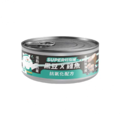 陪心寵糧 「貓」Super小黑輕脂罐 - 雞魚X黑豆 80g