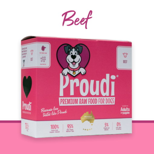 ❄凍貨❄ 純牛肉 (單一蛋白) | Proudi 澳洲急凍生肉狗糧