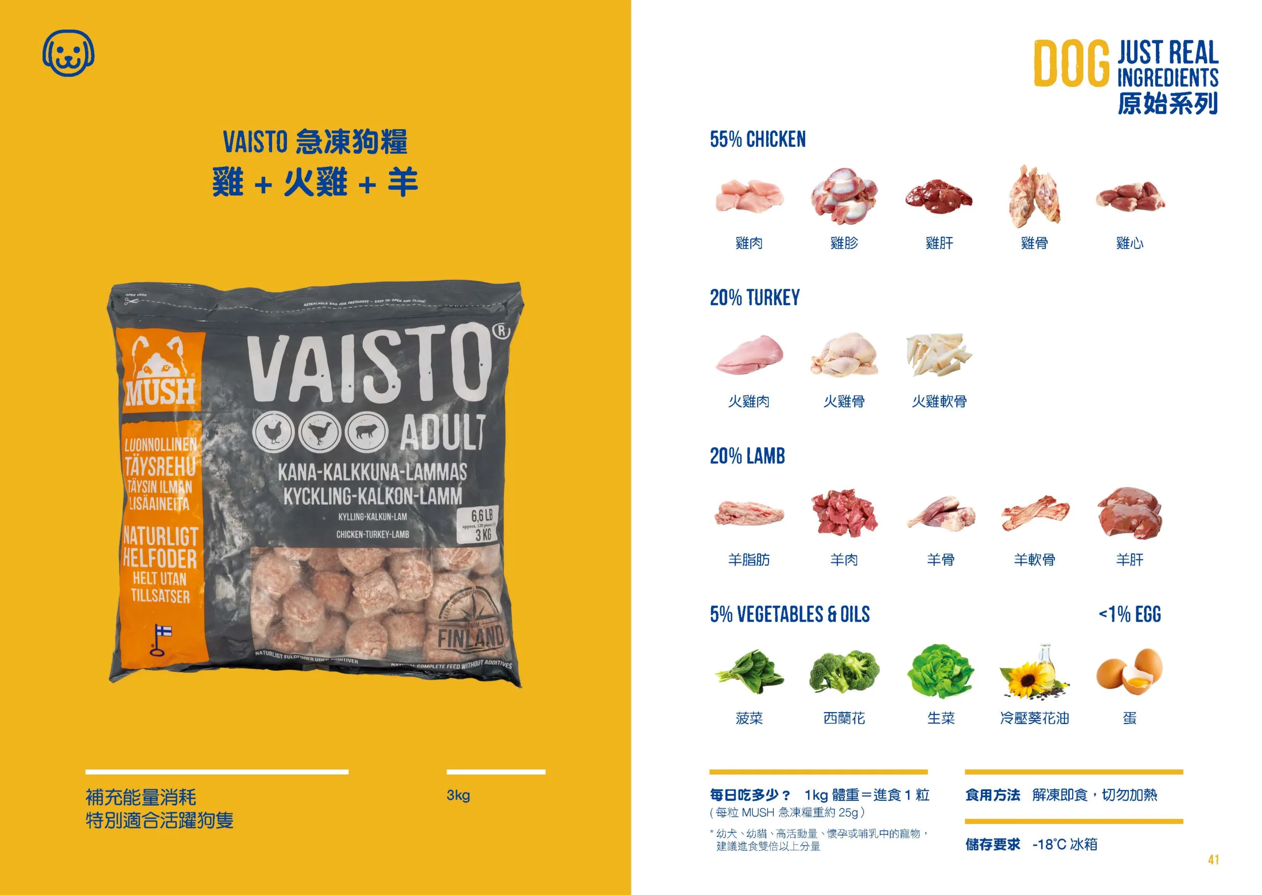 兩種野生鹿肉 新型蛋白，尤其適合過敏狗狗 <img class="alignnone size-full wp-image-62302" src="https://www.homeypaw.com/wp-content/uploads/2023/07/Mush-Happy-Meal-芬蘭生肉糧_Page_16-scaled.webp" alt="" width="2560" height="1816" />