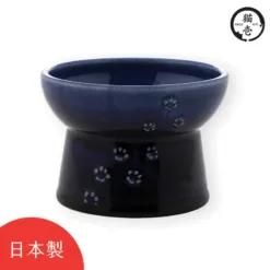 (日本製 )貓壹 食碗|快樂食光 琉璃紺 美濃燒
