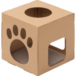 【日本製】 牛皮紙貓隧道 BOX型 (單件) | Iris Ohyama