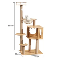 四層木貓樹 爬架 (60 x 40 x 135 cm) - 大房款