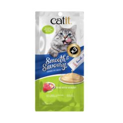 Catit Smooth & Savoury 鮮肉泥小食 - 吞拿魚+扇貝 15g x4條