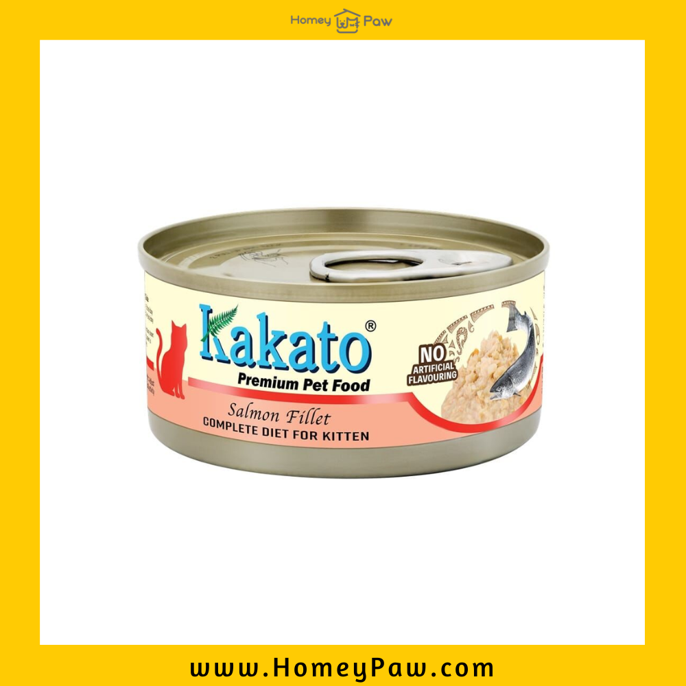 4897031657848 Kakato 全營養主食罐 (單一蛋白) - 三文魚 70g|幼貓1–12個月及增重配方