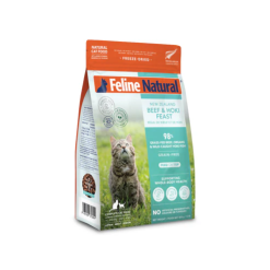 【原裝行貨】F9 Feline Naturals 凍乾貓糧 - 牛肉藍尖尾鱈魚盛宴 800g