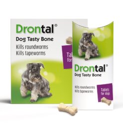 狗用美味骨頭杜蟲藥 - 內蟲逃® (6粒裝) 【BBD: Feb 2027】 | Drontal® Plus Tasty
